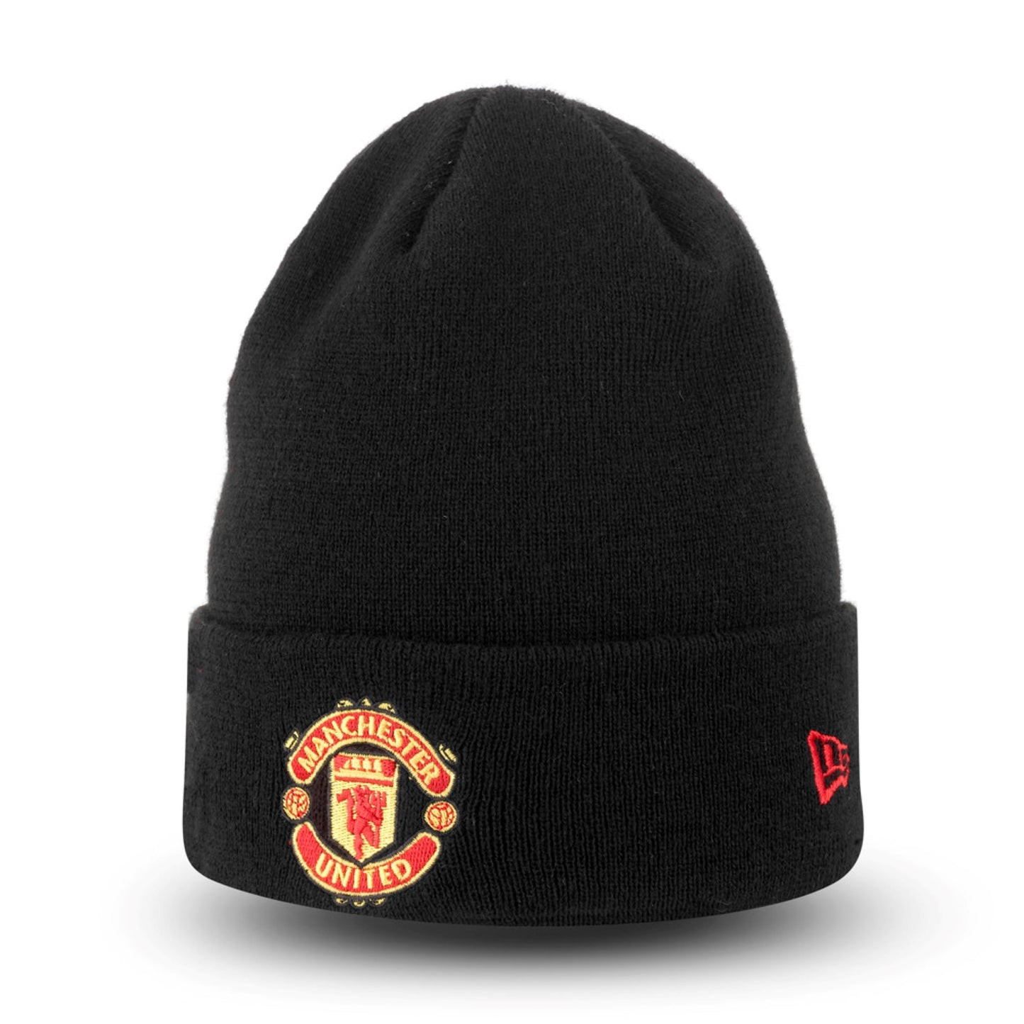 Manchester United FC Adults Black Cuff Knit Beanie