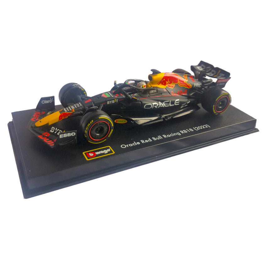 Bburago RB18#1 2022 Verstappen with helmet in window box 1/43 Scale