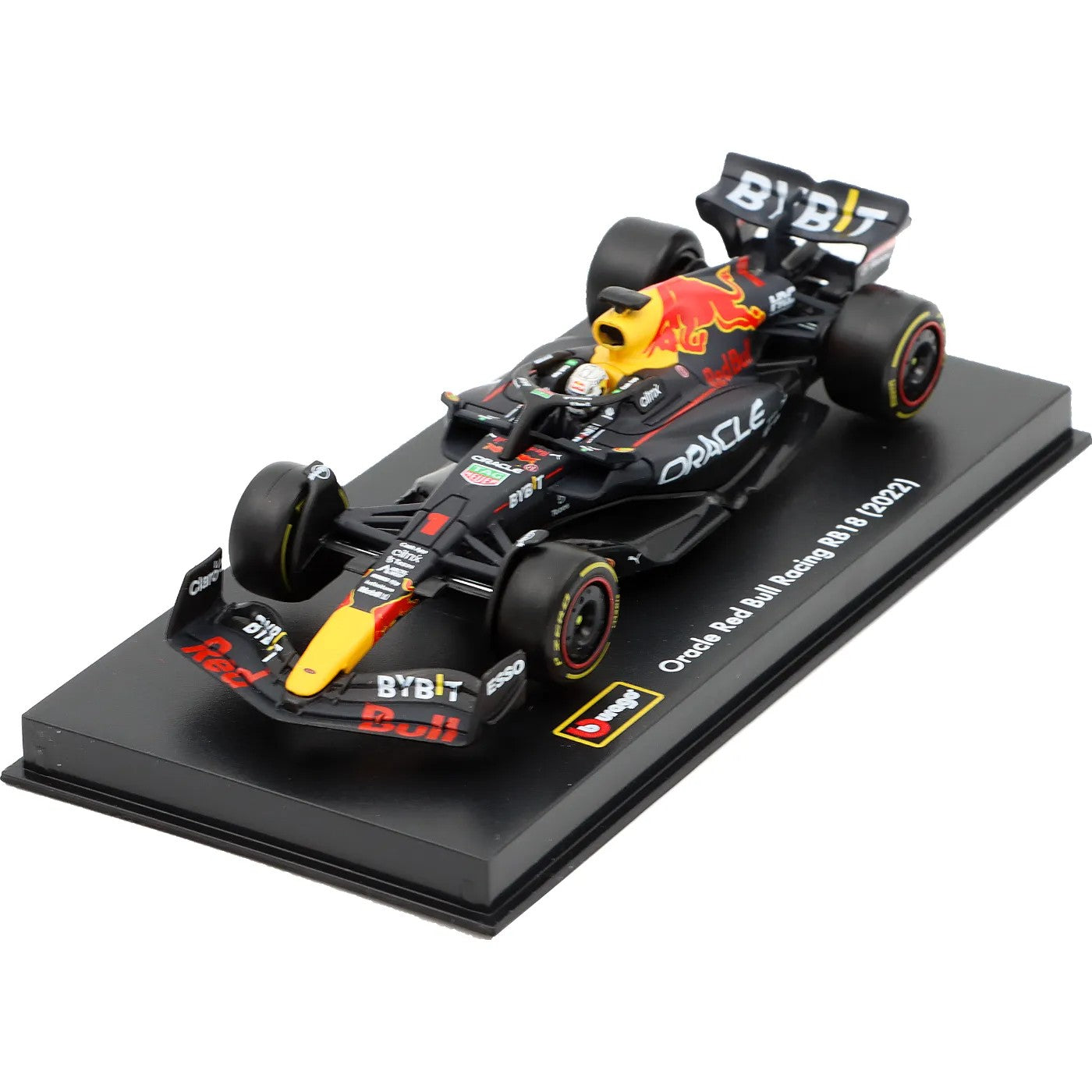 Bburago RB18#1 2022 Verstappen with helmet in window box 1/43 Scale