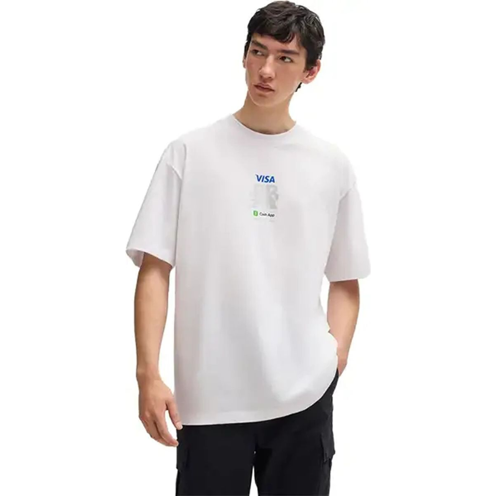 Visa Cash App RB F1 Hugo Big Logo Tee Unisex - White