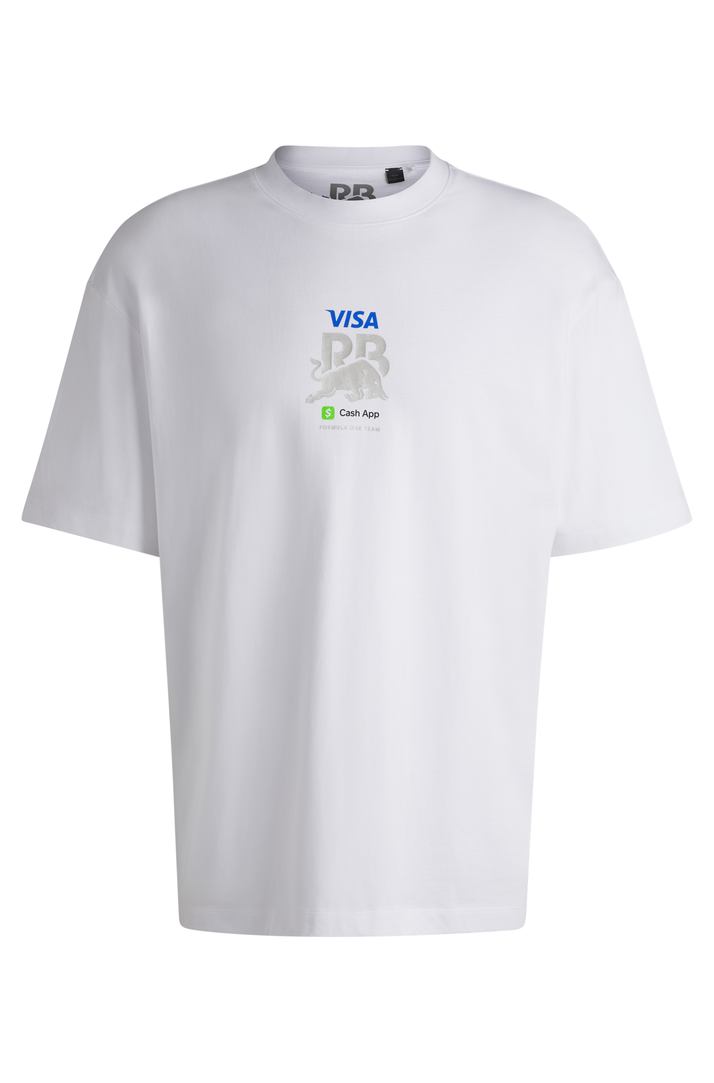 Visa Cash App RB F1 Hugo Big Logo Tee Unisex - White