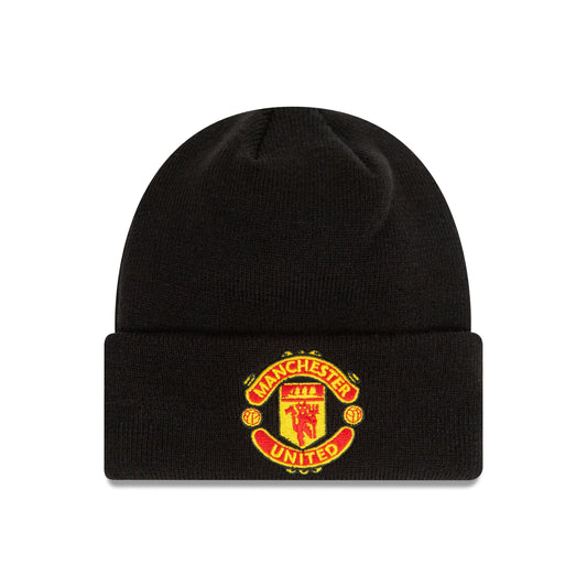 Manchester United FC Youth Black Cuff Knit Beanie