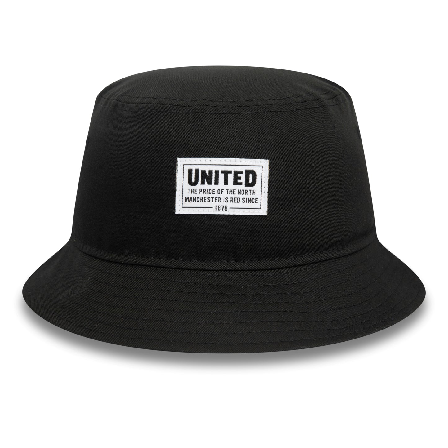 Manchester United FC Stitch Patch Black Bucket Hat - Unisex