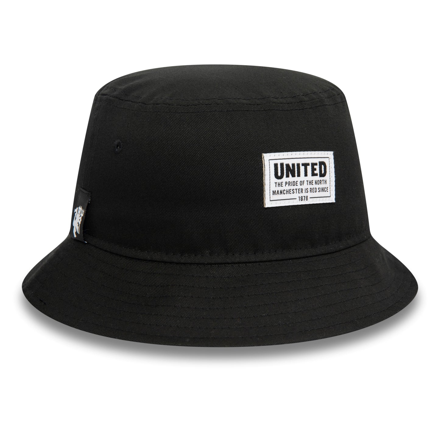 Manchester United FC Stitch Patch Black Bucket Hat - Unisex