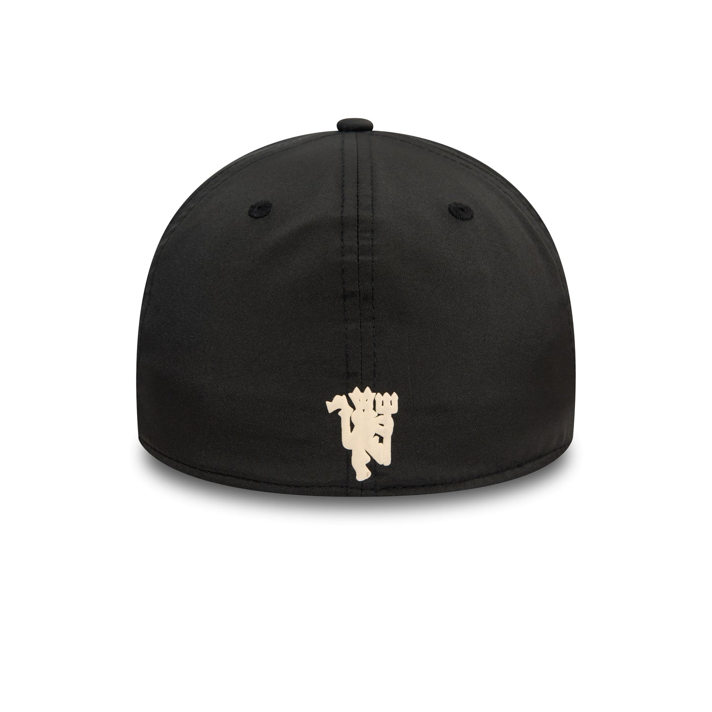 Manchester United FC Puff Print Black 39THIRTY Stretch Fit A-Frame Cap