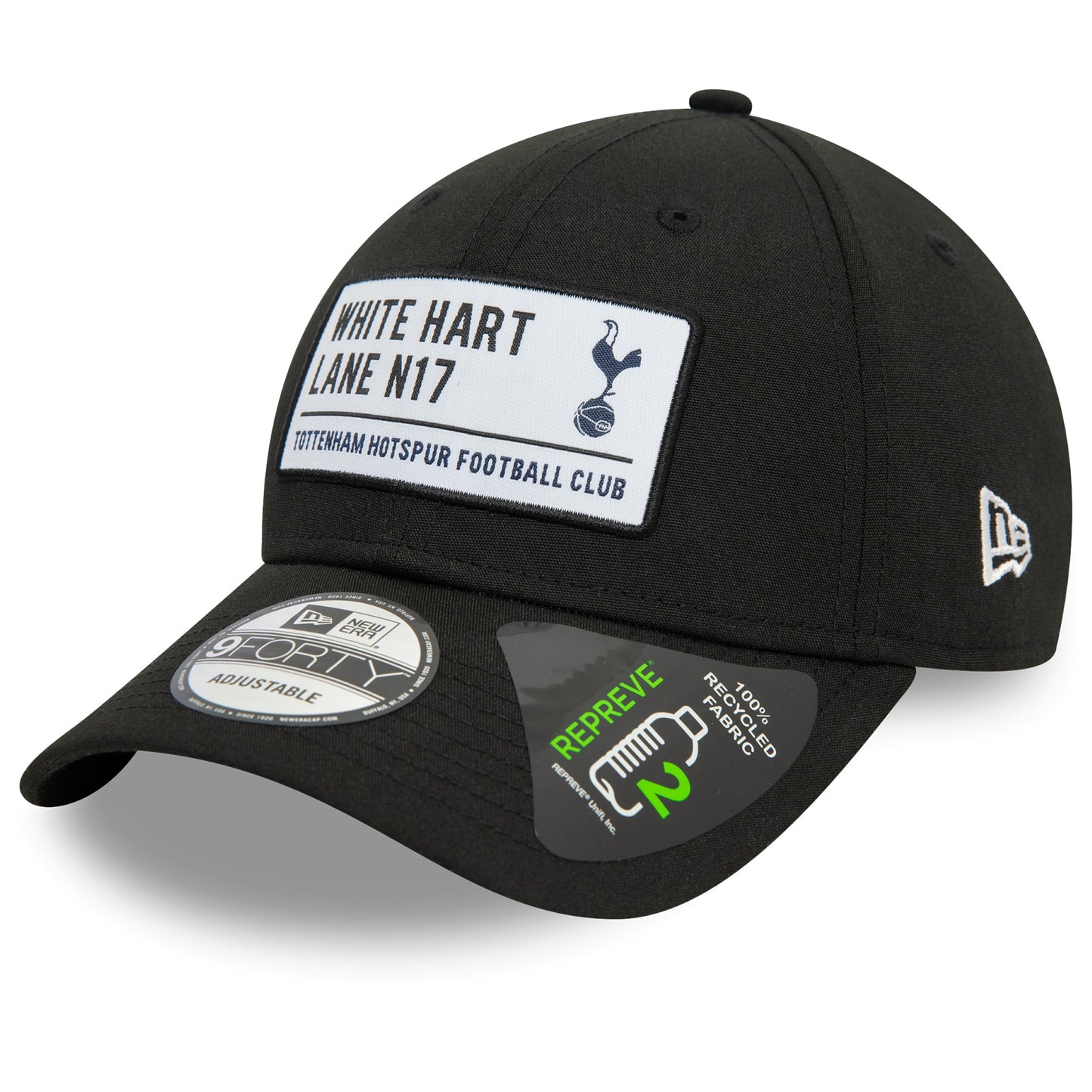 Tottenham Hotspur FC White Hart Lane Repreve Black 9FORTY Adjustable Cap