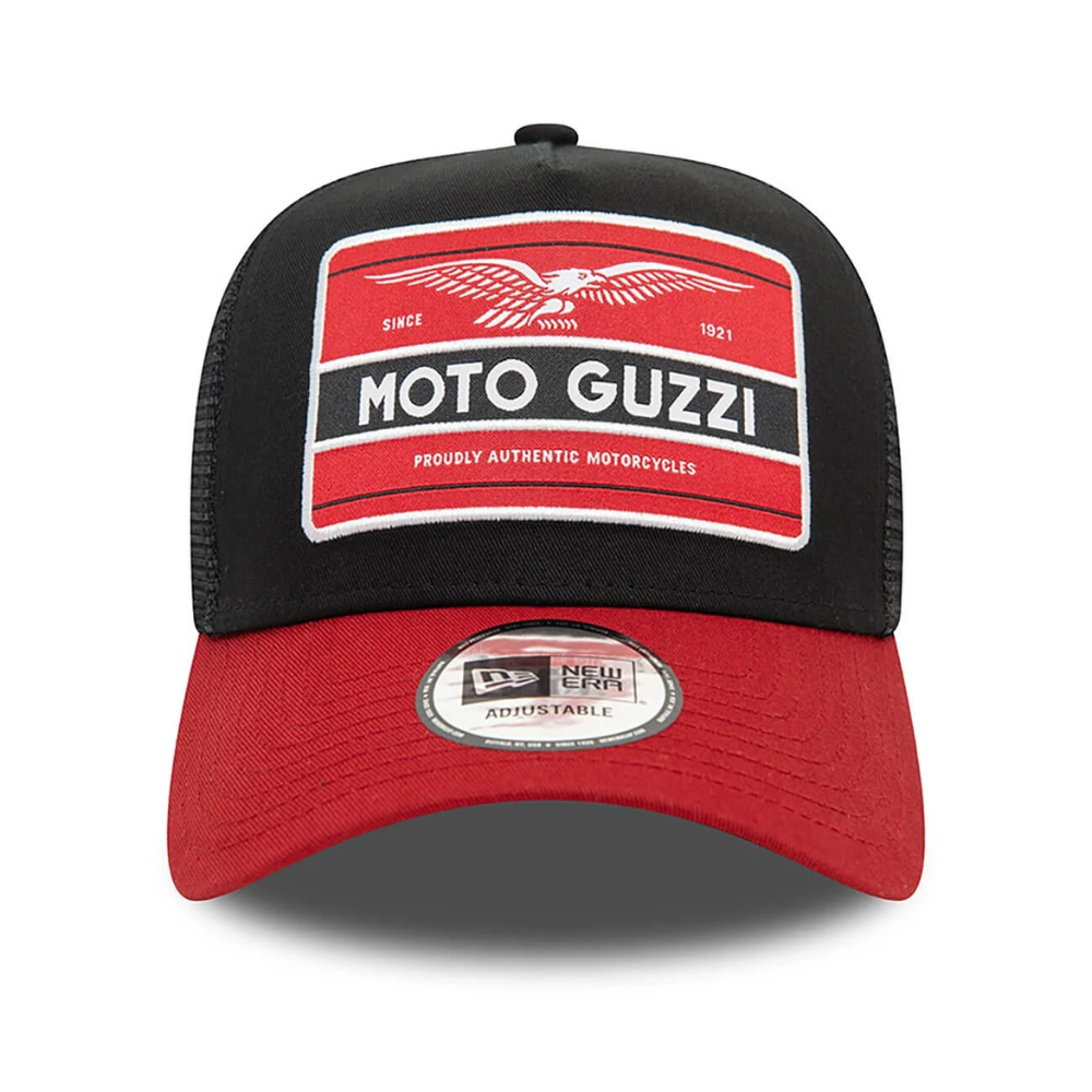 Moto Guzzi New Era Graphic Patch Trucker Cap - Black/Red - Unisex