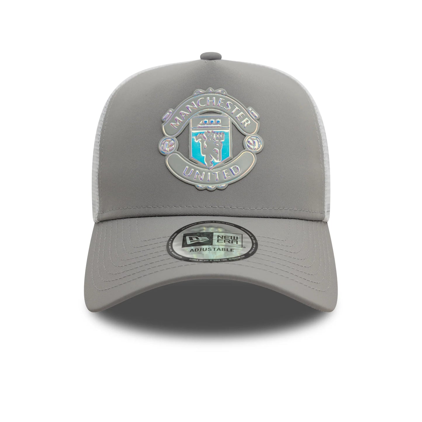 Manchester United Iridescent Trucker Adults Cap - Grey