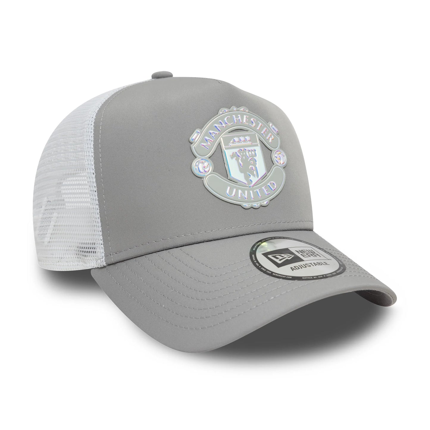 Manchester United Iridescent Trucker Adults Cap - Grey