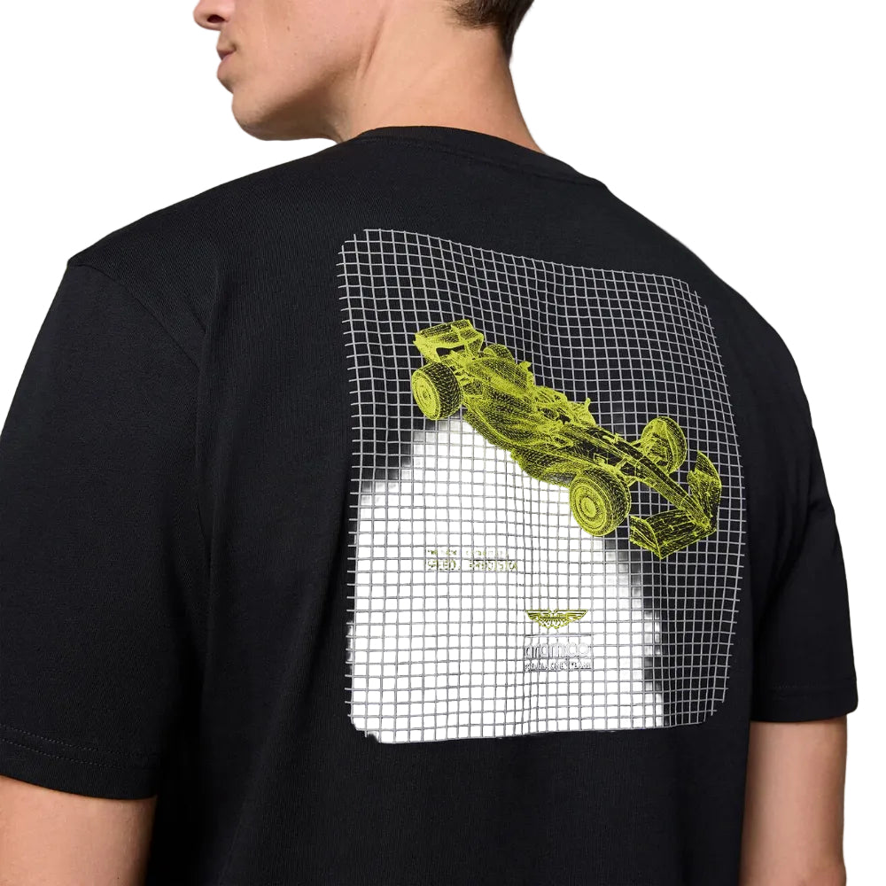 Aston Martin F1 Men's Wireframe Graphic T-Shirt