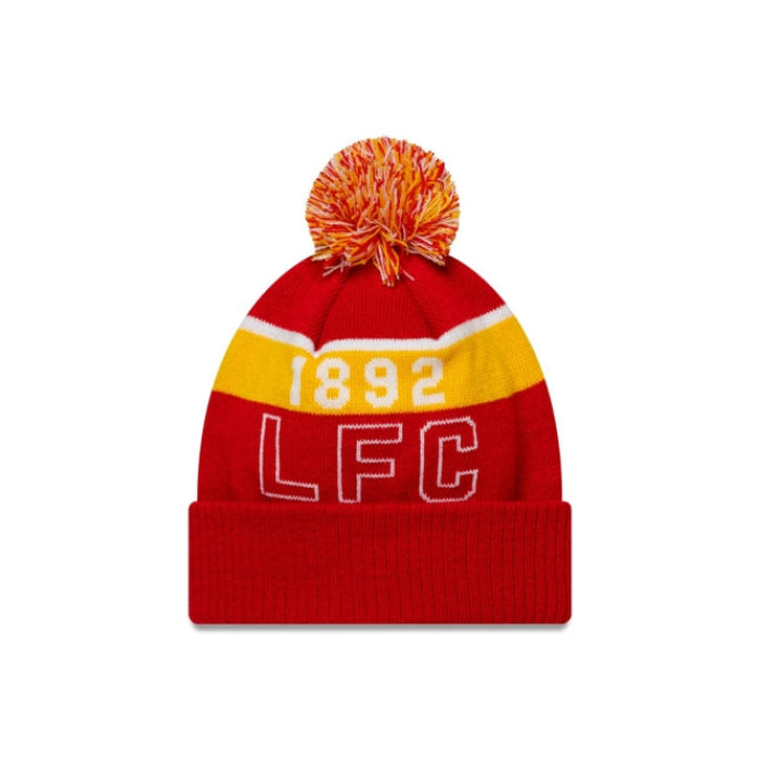 LFC New Era Sport Cuff 1892 POM POM Beanie Red & Yellow