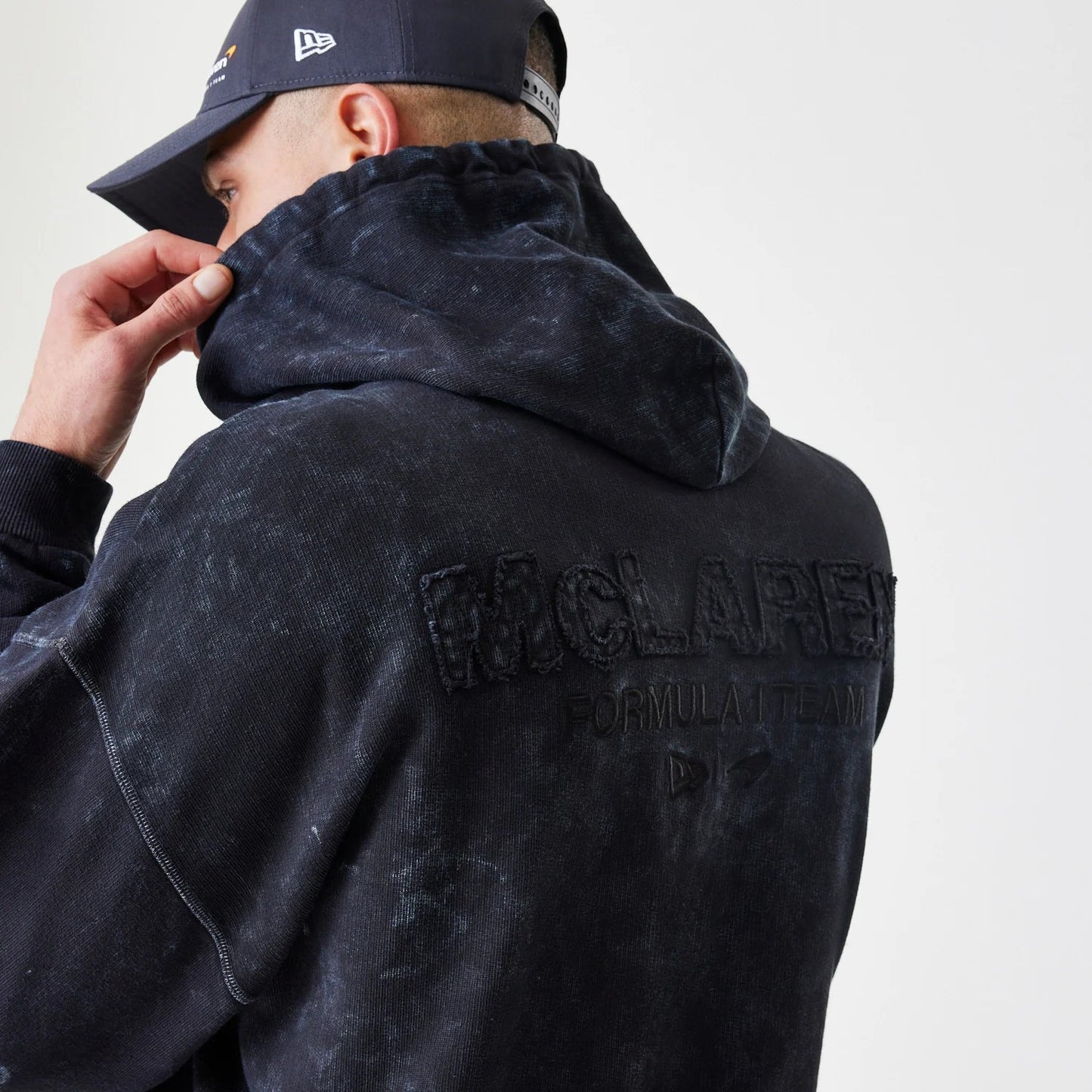 McLaren Racing Washed Black Oversized Full Zip Hoodie