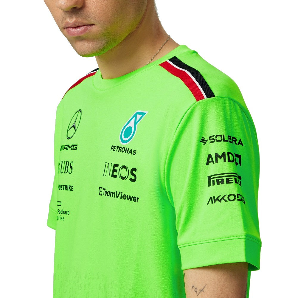 Mercedes-AMG Petronas F1 2023 Mens Team Set Up T-Shirt - Green