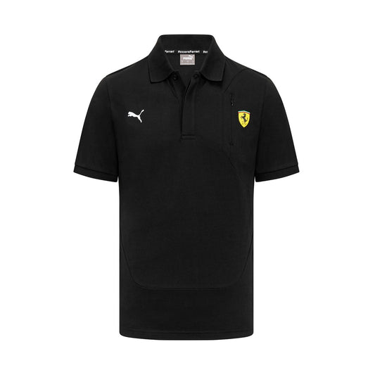 Scuderia Ferrari Mens Classic Polo Shirt - Black