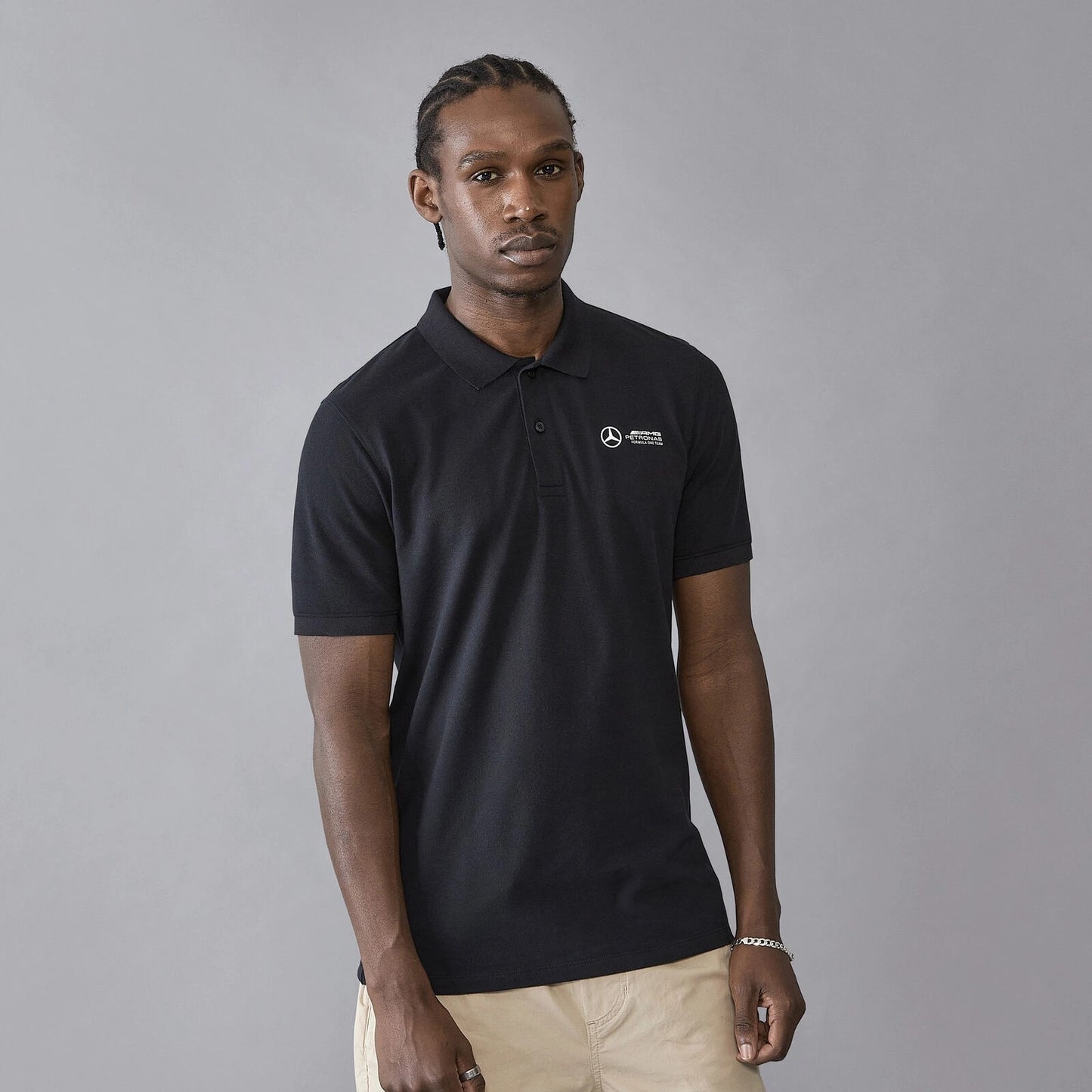 Mercedes-AMG Petronas F1 Team Men's Polo Shirt - Black
