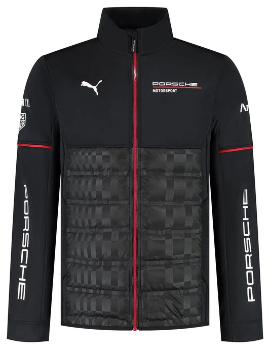 2025 Porsche Motorsport Men's Team Hybrid Jacket Black