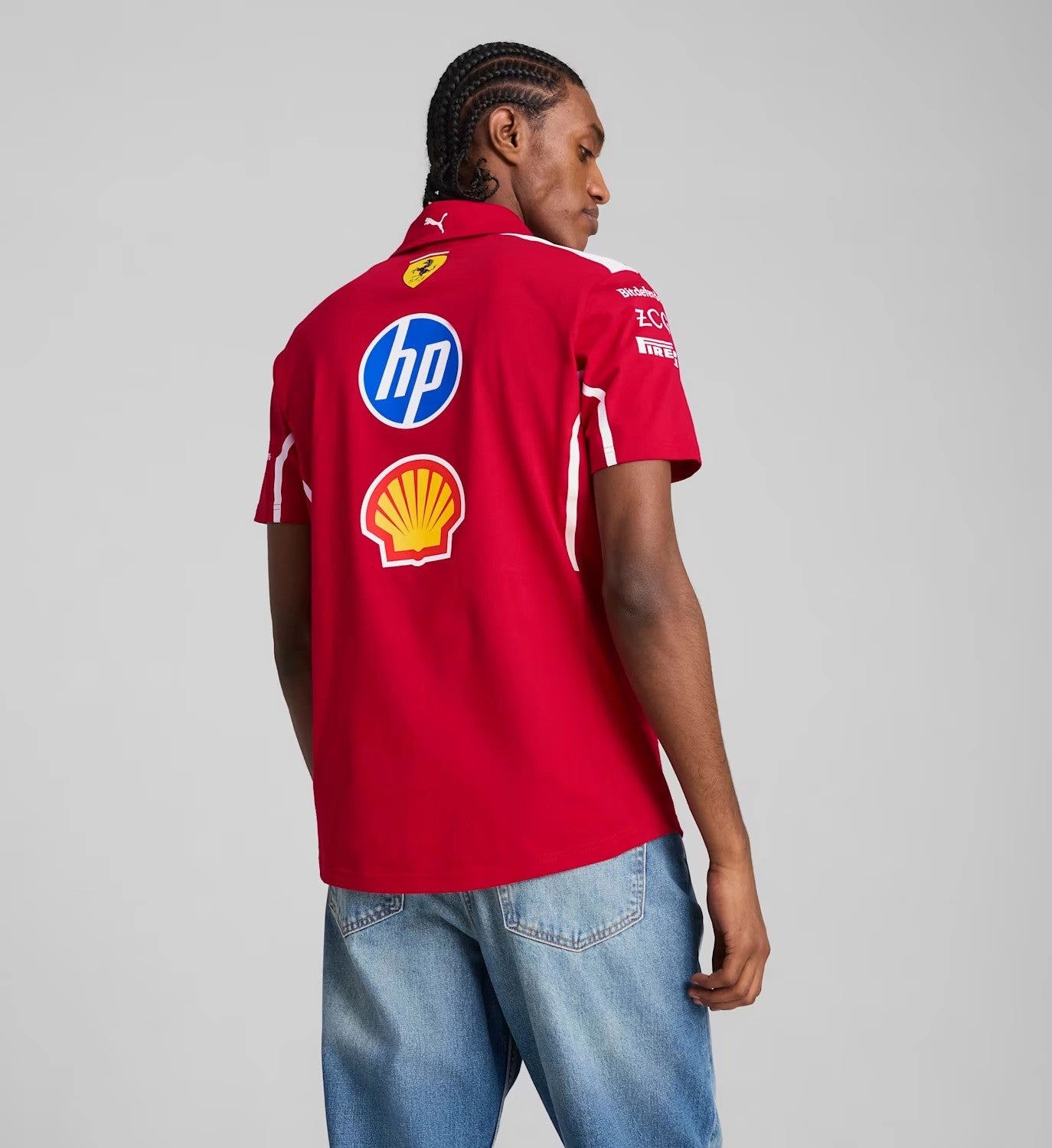 Scuderia Ferrari F1 Men's 2025 Team Polo Shirt - Dark Cherry