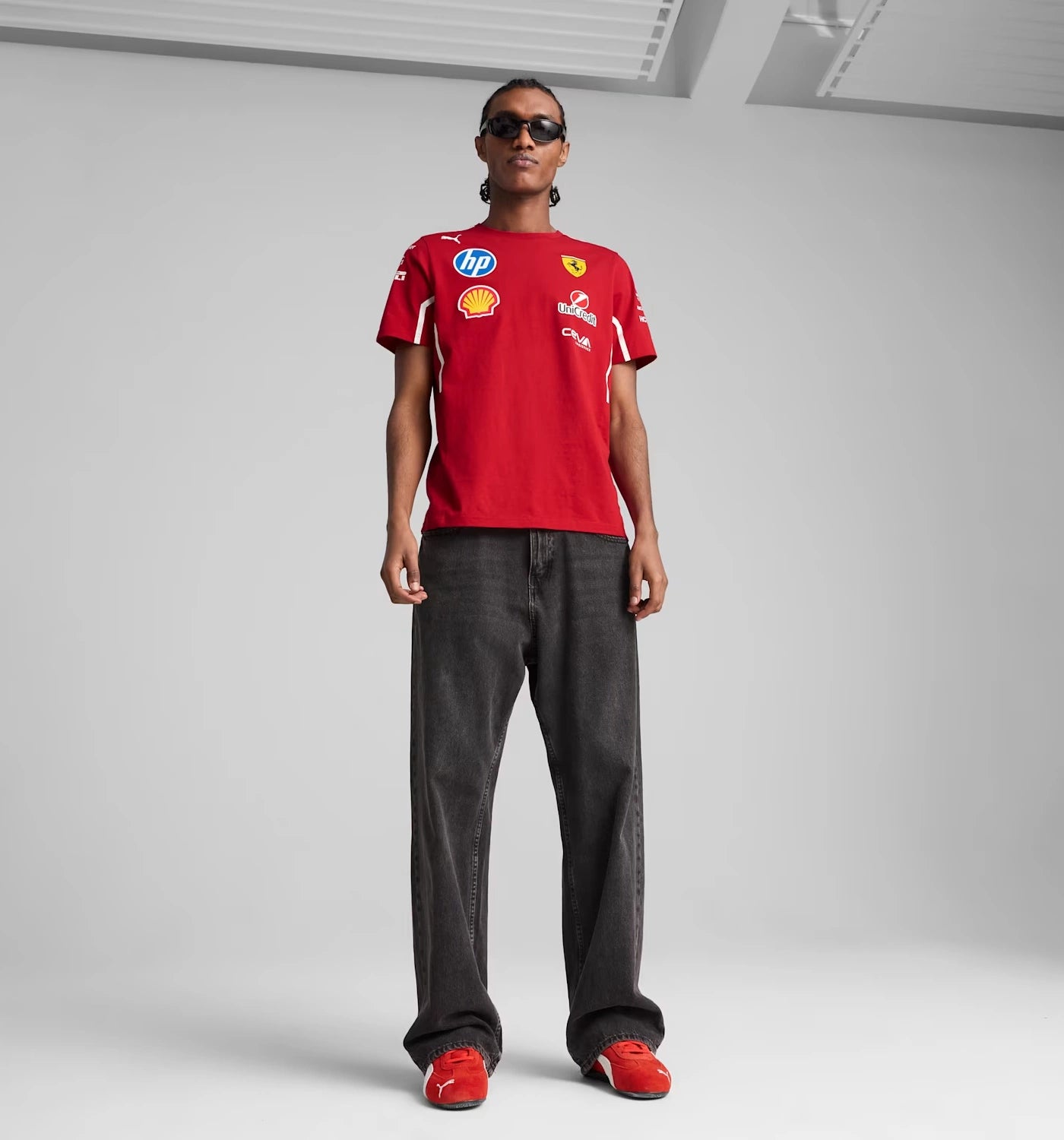 Scuderia Ferrari F1 Men's 2025 Team T-Shirt - Dark Cherry