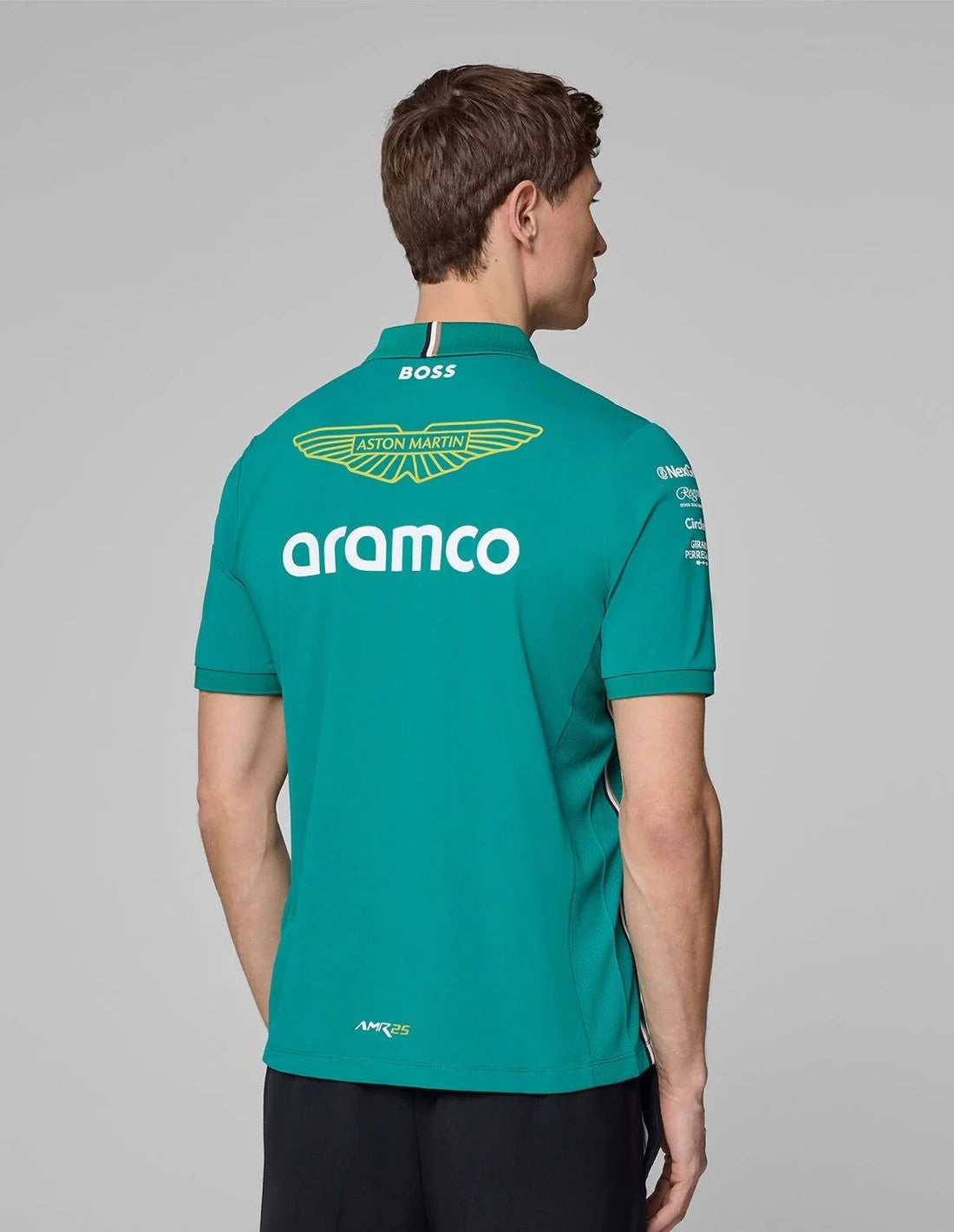 Aston Martin F1 Men's 2025 Team Polo Shirt - Green