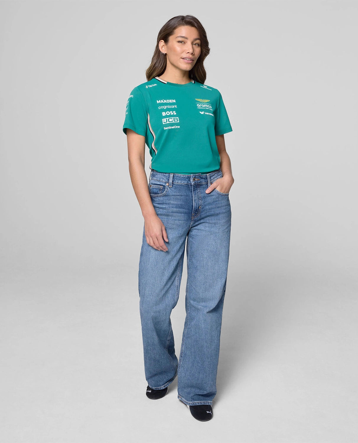 Aston Martin F1 Women's 2025 Team T-Shirt - Green
