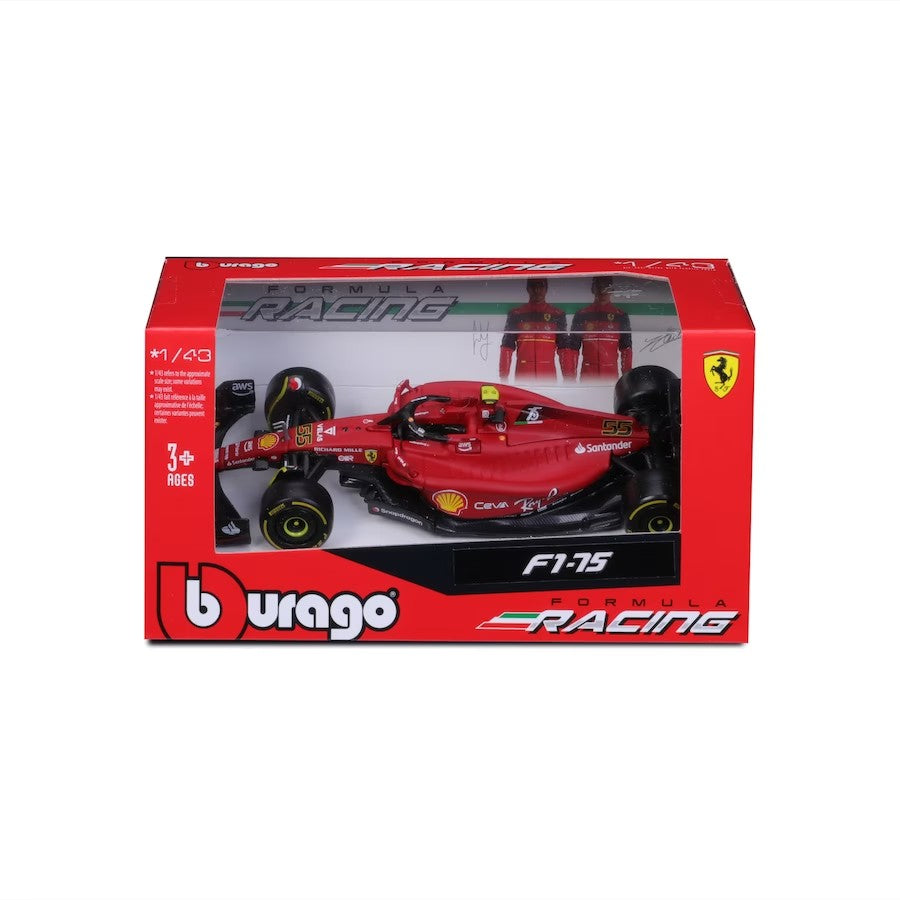 Bburago F1 2022 Ferrari F1-75 Sainz 1/43 Scale