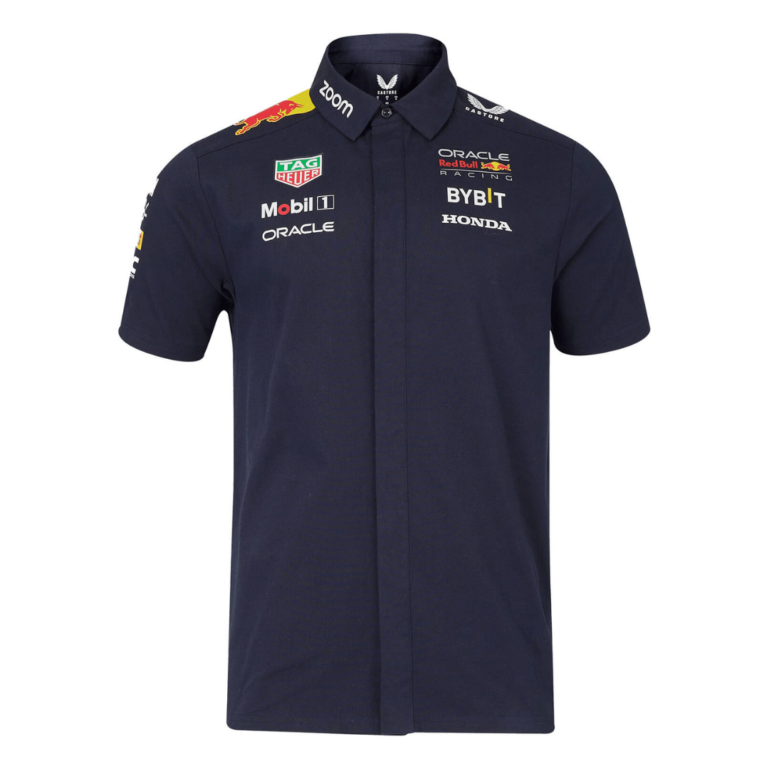 Red Bull Racing F1 Men's 2024 Team Button Down Shirt - Navy