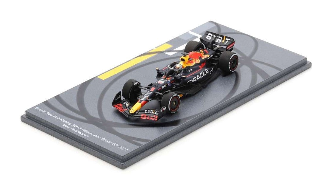 Oracle Red Bull Racing RB18 Winner Max Verstappen Abu Dhabi GP 2022 in Showcase
