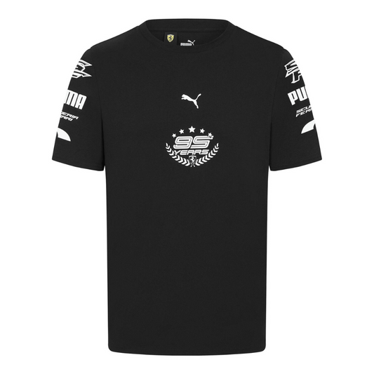 Scuderia Ferrari F1 Celebrating 95th Years T-Shirt - Black