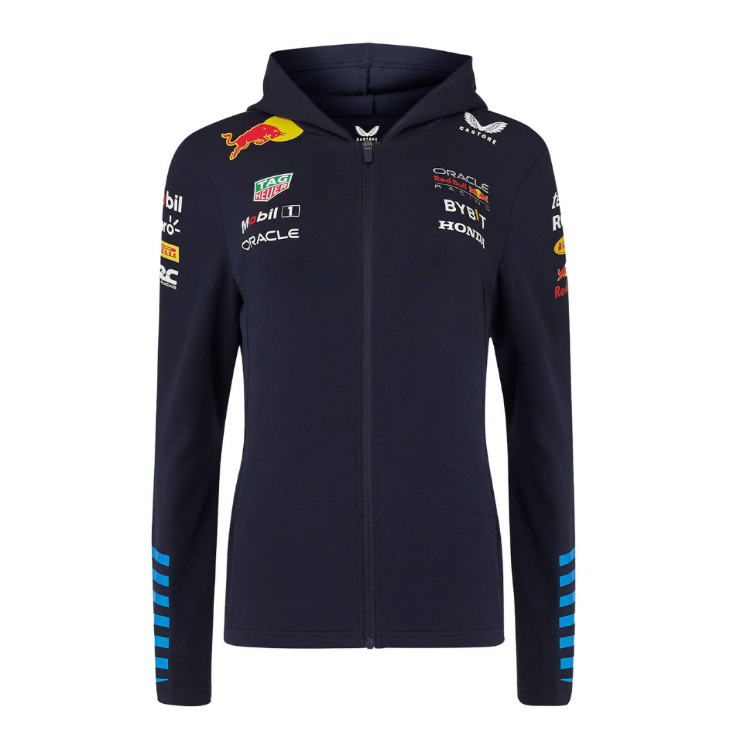 Red Bull Racing F1 Women's 2024 Team Full Zip Hoodie - Navy