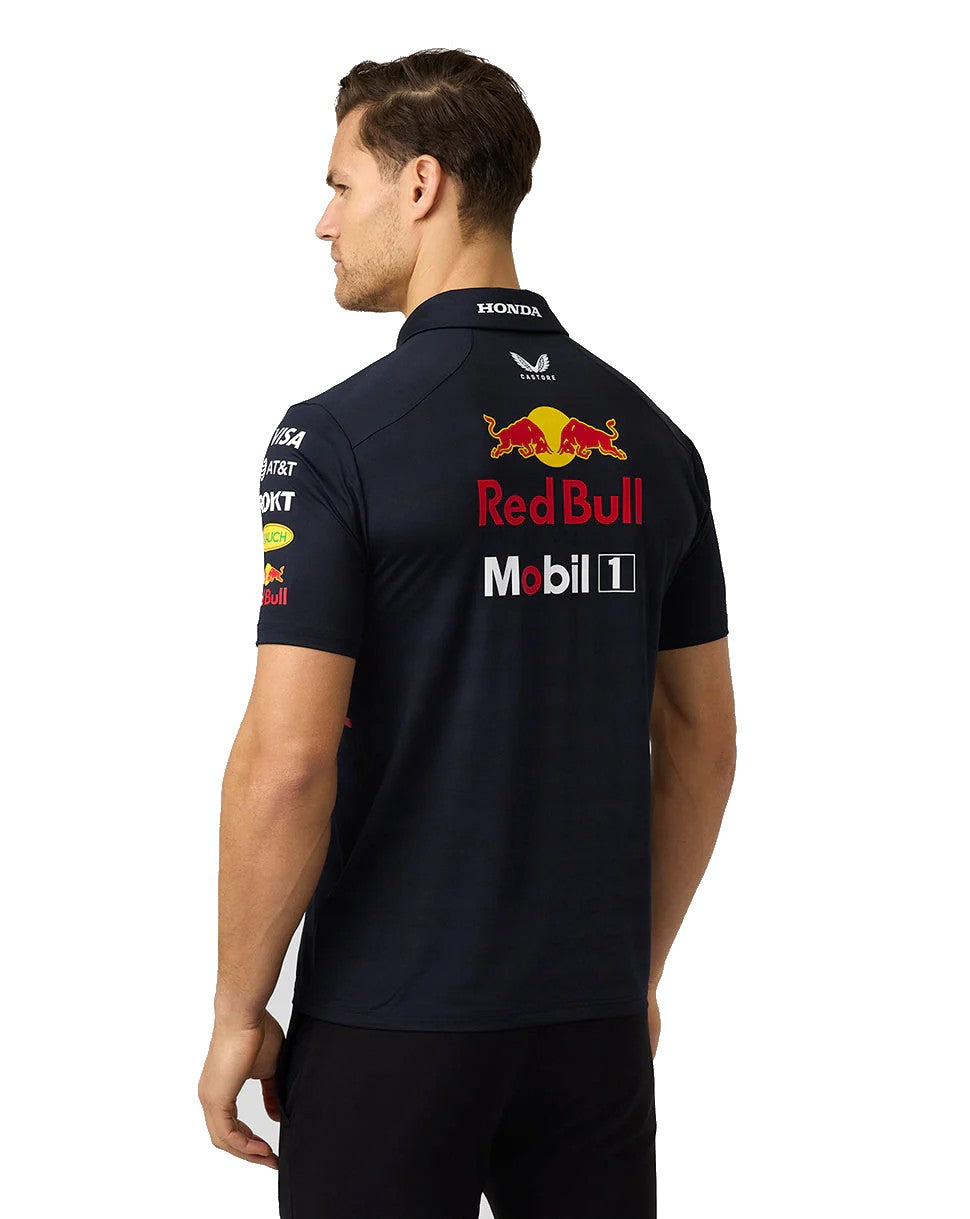 2025 Oracle Red Bull Racing Mens Teamline Short Sleeve Polo Shirt - Night Sky