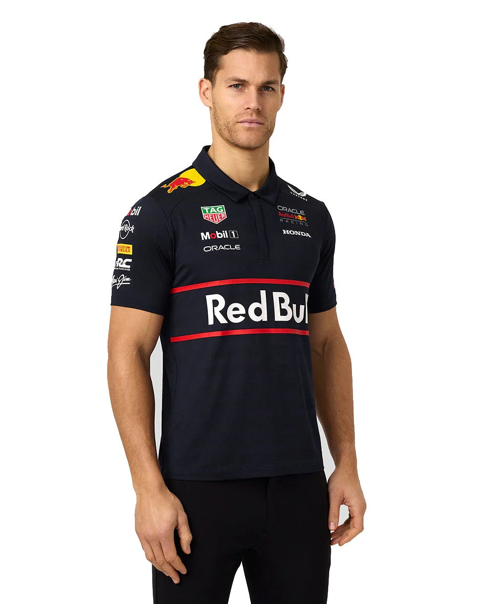2025 Oracle Red Bull Racing Mens Teamline Short Sleeve Polo Shirt - Night Sky