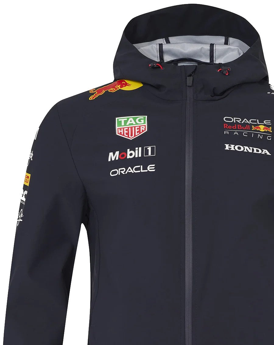 Red Bull Racing F1 2025 Unisex Team Rain Jacket - Navy