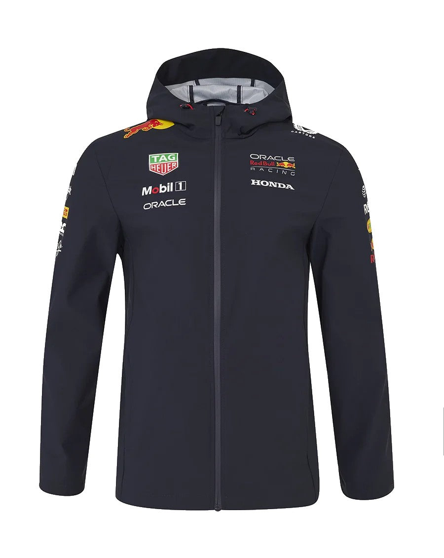 Red Bull Racing F1 2025 Unisex Team Rain Jacket - Navy