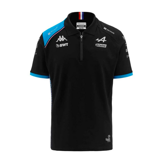 2023 Alpine F1 Team Men's Polo Shirt Race Team Black
