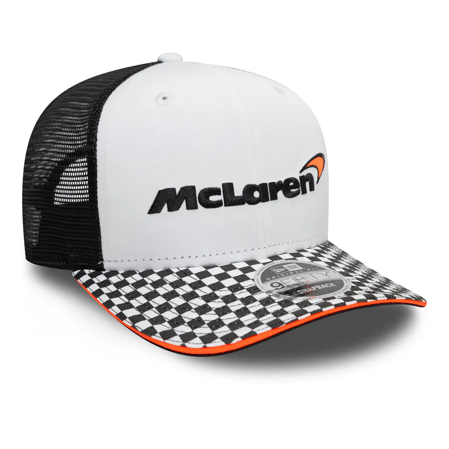 McLaren Racing Checkered Visor White 9FIFTY Snapback Adjustable Cap