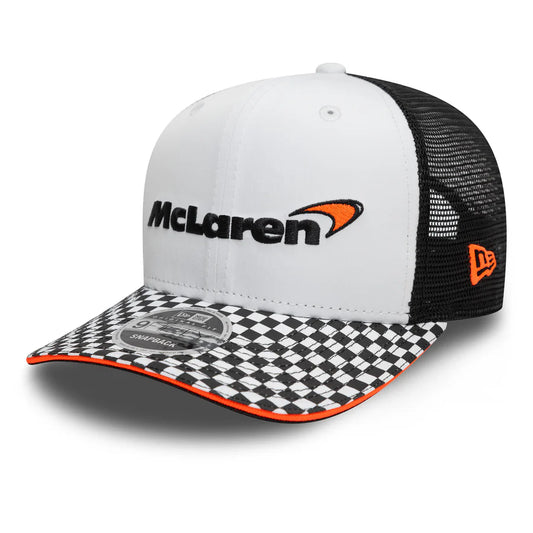 McLaren Racing Checkered Visor White 9FIFTY Snapback Adjustable Cap