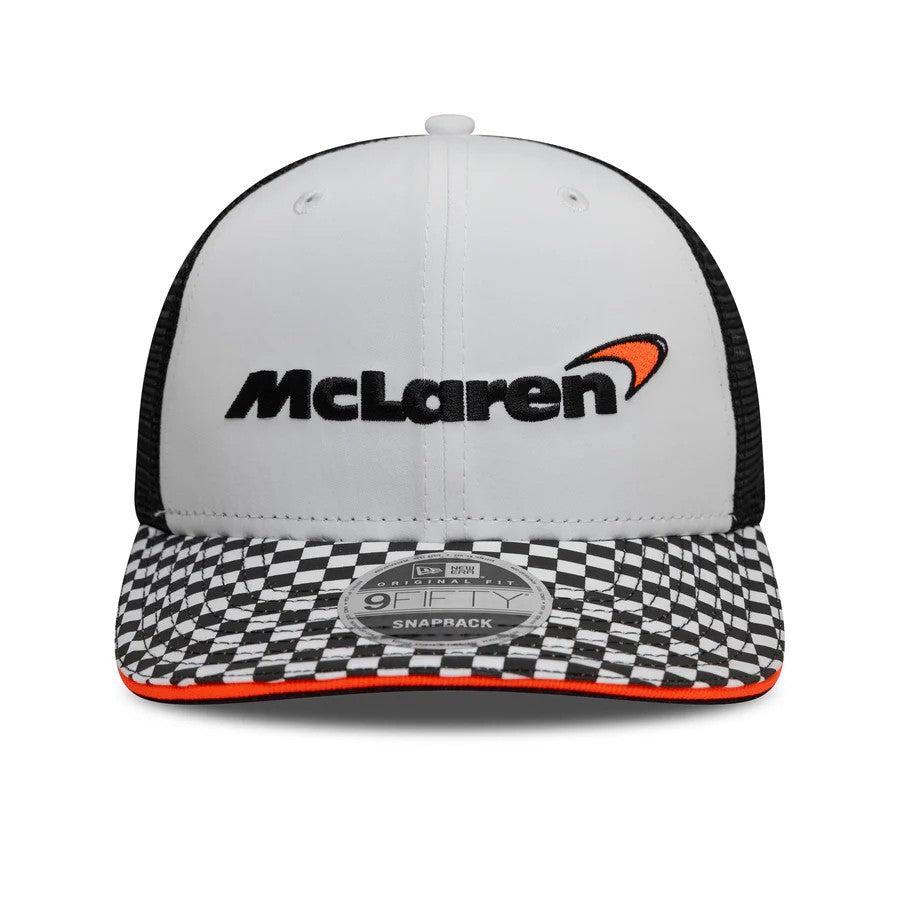 McLaren Racing Checkered Visor White 9FIFTY Snapback Adjustable Cap