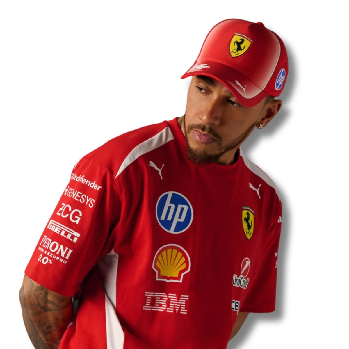 Lewis Hamilton - Scuderia Ferrari Team Baseball Cap - Red 2026 - Adult