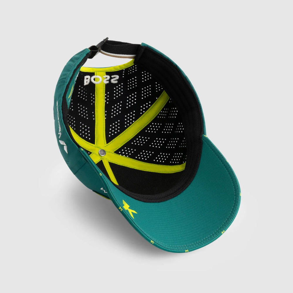 Aston Martin F1 2025 Alonso Team Racing Green Adjustable Cap - Kids
