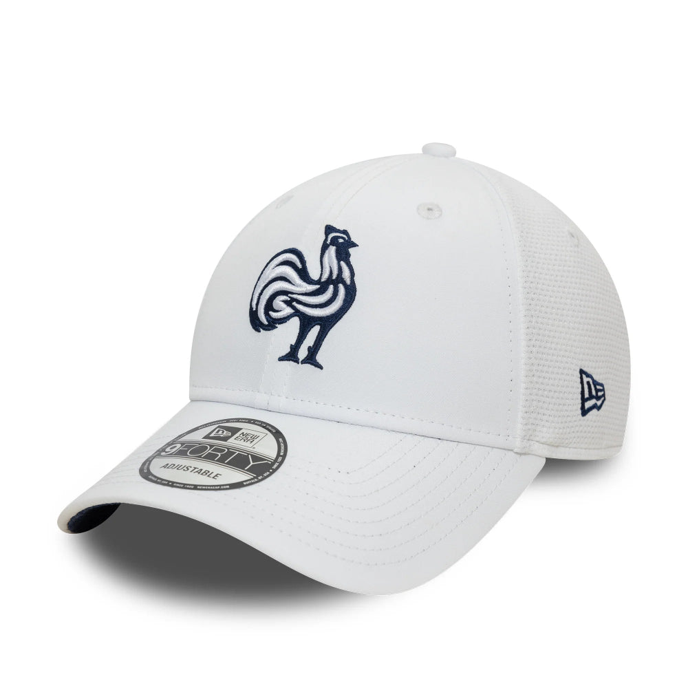 New Era French Federation Of Rugby Training Mesh 9Forty White Cap