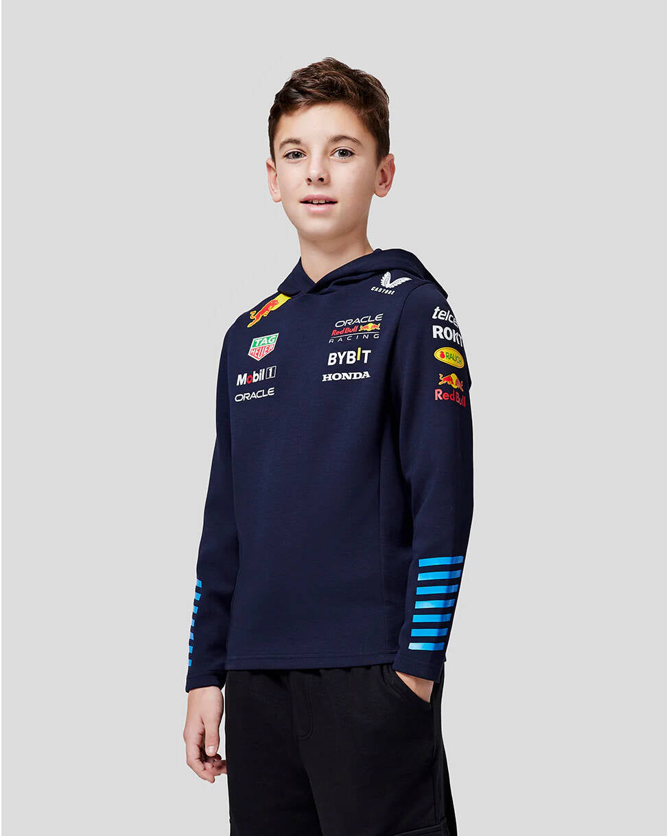 Red Bull Racing F1 Kid's 2024 Team Pullover Hoodie - Navy