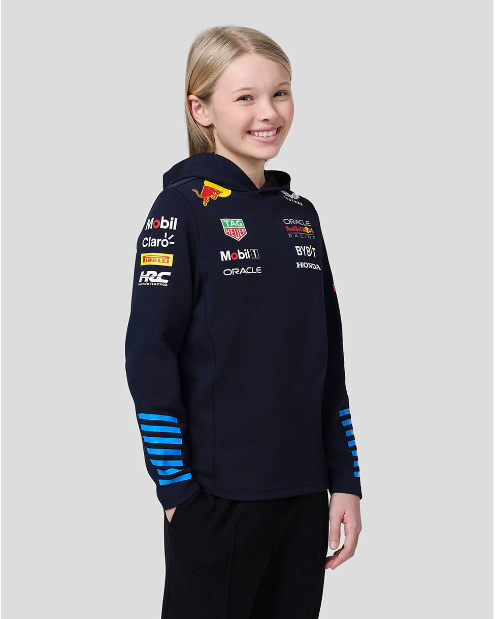 Red Bull Racing F1 Kid's 2024 Team Pullover Hoodie - Navy