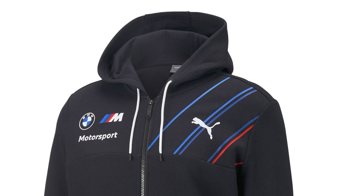 BMW Motorsport Official Mens Team Full Zip Hoodie