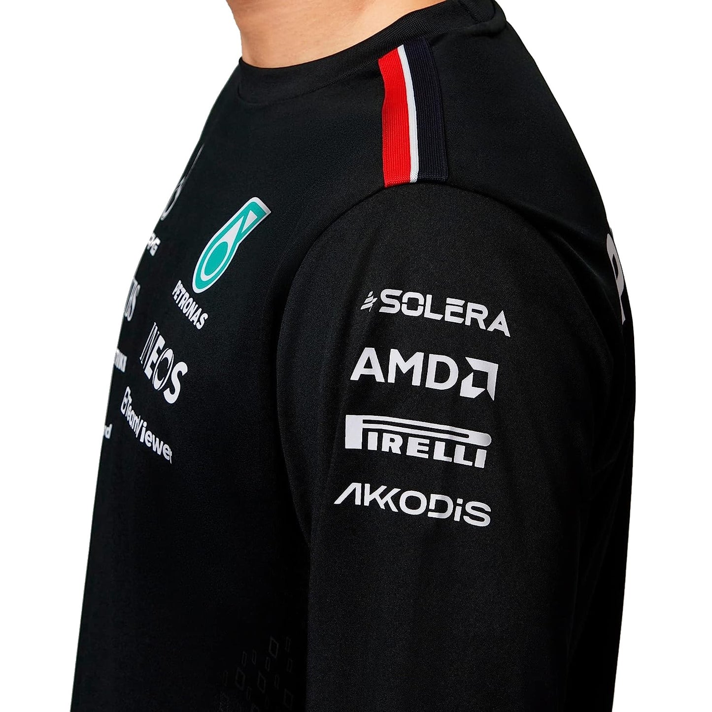 2023 Mercedes-AMG F1 Mens Team Long Sleeve T-Shirt - Black