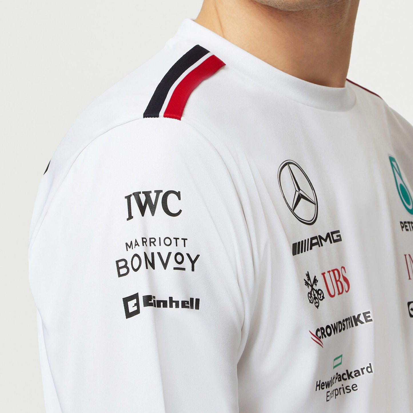 2023 Mercedes-AMG F1 Mens Team Long Sleeve T-Shirt - White