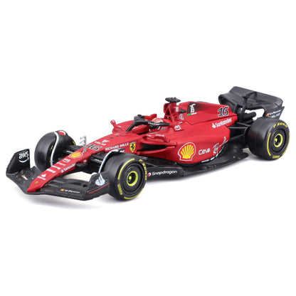 Bburago F1 2022 Ferrari F1-75 Leclerc with helmet in window box 1/43 Scale