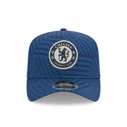 Chelsea FC Lion Crest All Over Print Blue 9FIFTY Stretch Snap Cap