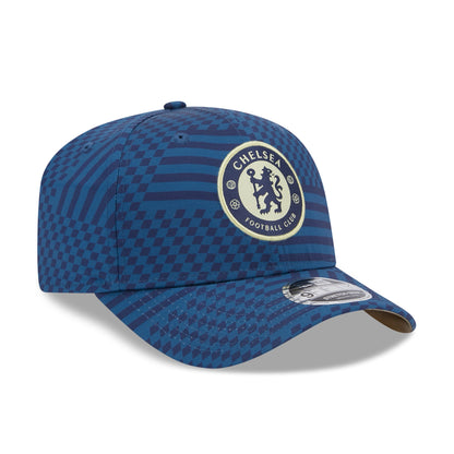 Chelsea FC Lion Crest All Over Print Blue 9FIFTY Stretch Snap Cap