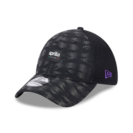 Aprilia All Over Print Black 39THIRTY Stretch Fit Cap