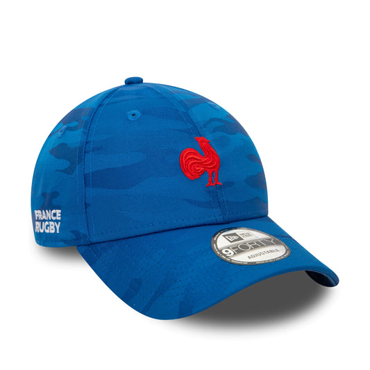 French Federation Of Rugby Tonal Camo Blue 9FORTY Adjustable Cap - Unisex